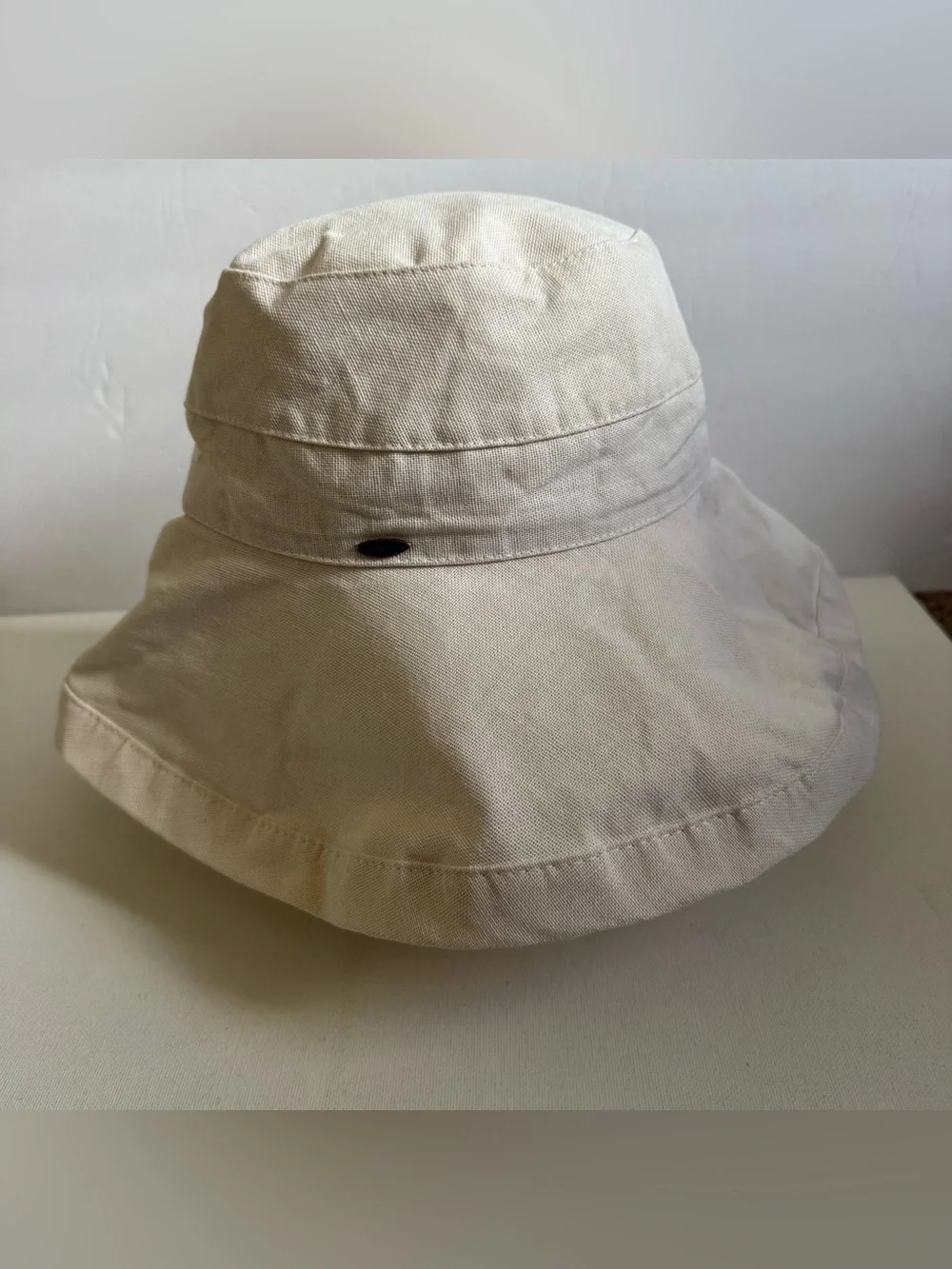 Scala Collezione UPF 50+ Cotton Big Brim Sun Hat Ivory Floppy Beach Resort OS